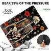 ACWDMKH Case for Microsoft Surface Pro 7 Plus/7/6/5/4 12.3 Inch Tablet,Leather Folio Adjustable Stand for Surface Pro Case 12.3,Skull Floral view 4