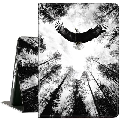 ACWDMKH Case for Microsoft Surface Pro 7 Plus/7/6/5/4 12.3 Inch Tablet,Leather Folio Adjustable Stand for Surface Pro Case 12.3,Forest Eagle Black