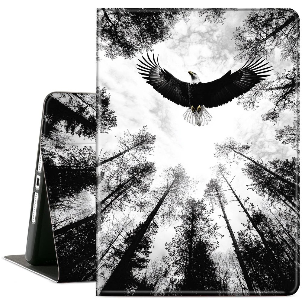 ACWDMKH Case for Microsoft Surface Pro 7 Plus/7/6/5/4 12.3 Inch Tablet,Leather Folio Adjustable Stand for Surface Pro Case 12.3,Forest Eagle Black