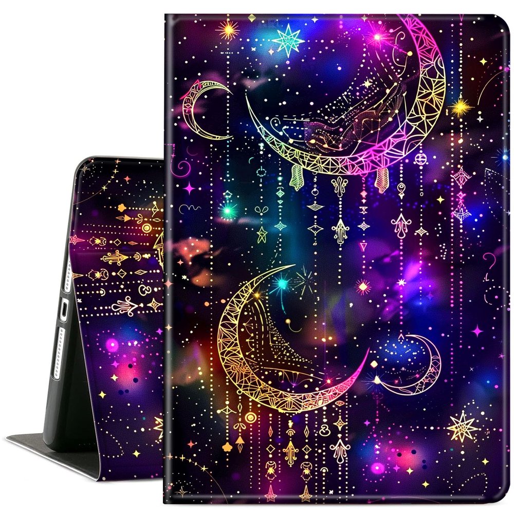 ACWDMKH Case for Microsoft Surface Pro 7 Plus/7/6/5/4 12.3 Inch Tablet,Leather Folio Adjustable Stand for Surface Pro Case 12.3,Purple Glitter Moon