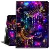 ACWDMKH Case for Microsoft Surface Pro 7 Plus/7/6/5/4 12.3 Inch Tablet,Leather Folio Adjustable Stand for Surface Pro Case 12.3,Purple Glitter Moon view 1