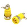 40Pcs Durable Panel Mount Adapter: 4mm Banana Female Jack Socket Connector for Convenient Banana Binding Post Connection (Yellow 40Pcs) view 2