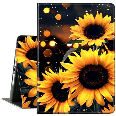 ACWDMKH Case for Microsoft Surface Pro 7 Plus/7/6/5/4 12.3 Inch Tablet,Leather Folio Adjustable Stand for Surface Pro Case 12.3,Glitter Sunflower