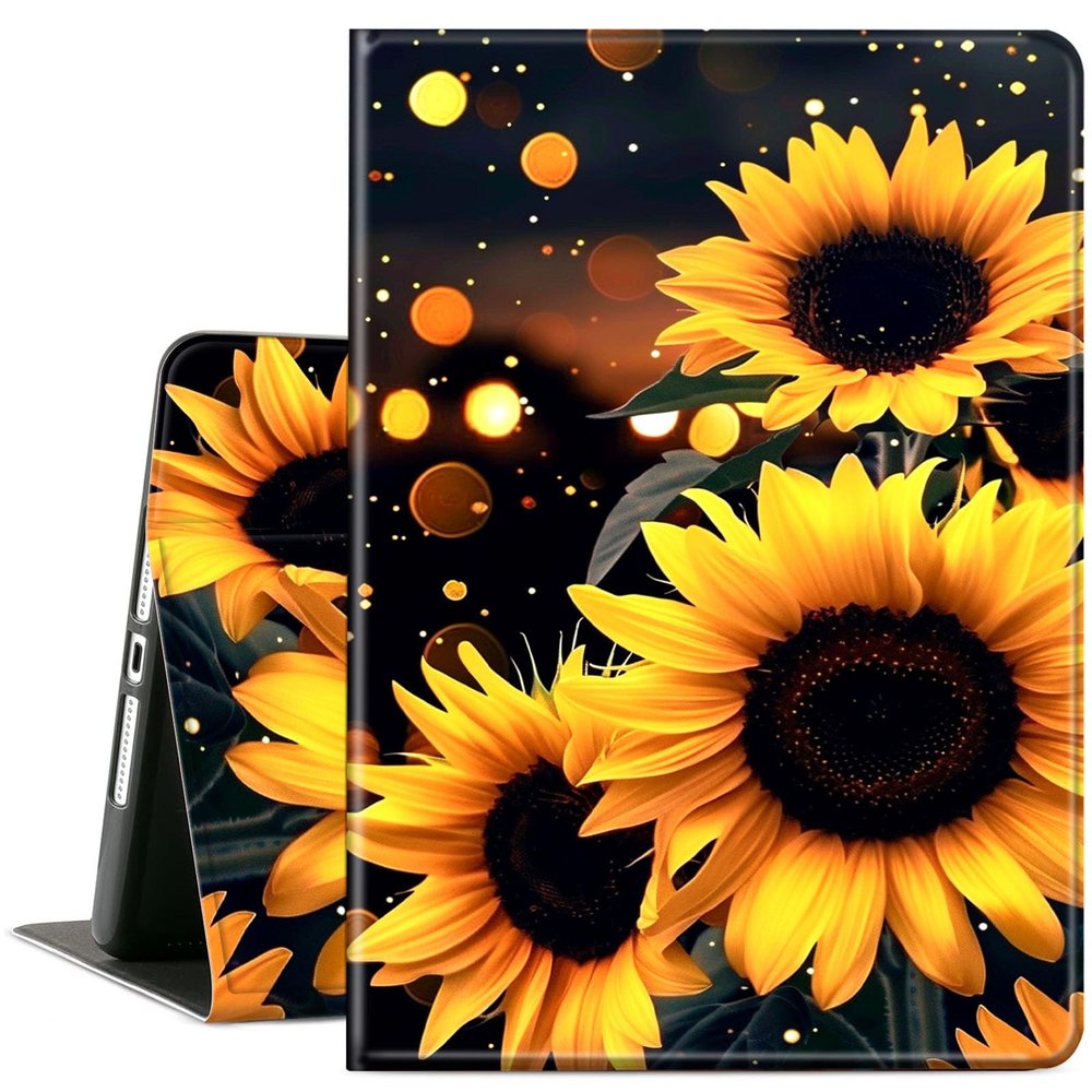 ACWDMKH Case for Microsoft Surface Pro 7 Plus/7/6/5/4 12.3 Inch Tablet,Leather Folio Adjustable Stand for Surface Pro Case 12.3,Glitter Sunflower