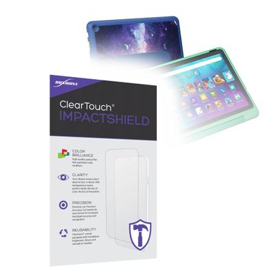 BoxWave Screen Protector Compatible with Amazon Fire HD 10 Kids Pro Tablet (2024) - ClearTouch ImpactShield (2-Pack), Impenetrable Screen Protector Flexible Film