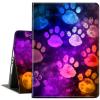 ACWDMKH Case for Microsoft Surface Pro 7 Plus/7/6/5/4 12.3 Inch Tablet,Leather Folio Adjustable Stand for Surface Pro Case 12.3,Purple Glitter Paw view 1