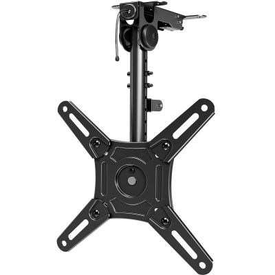 MOUNTUP Flip Down Ceiling TV Mount for 13-40" TVs, Full Motion TV Bracket with Height Adjustment, 360 Swivel & Rotate, Fits Flat & Slanted Ceilings, Max VESA 200x200mm, Up to 22 lbs, MU0049-L