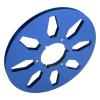 Aluminum Alloy Reel for 1/4 10.5 Inch Tape, High Output Sound with Low Noise, Wear and Erosion, 8 Holes Wind, for Recording, Erasing, Re Recording (Blue) view 2