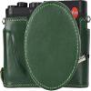 BMAOLLONGB D-Lux 8 Case, Handmade Genuine Real Leather Half Camera Case Bag Lens Cover for Leica D-Lux 8 Bottom Opening Neck Strap (Green) view 1