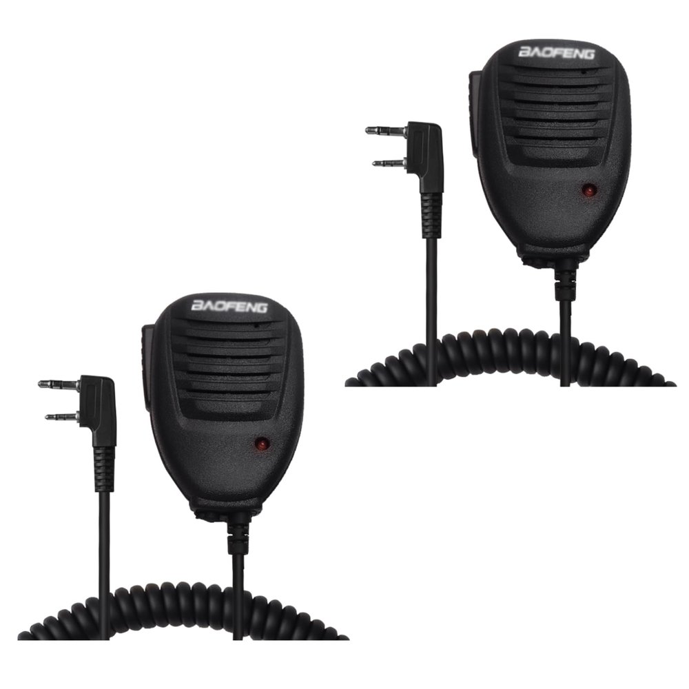 2 Packs Speaker Microphone PTT Handheld with Headphones Jack Compatible with UV-5R UV-82 F8HP 888S 5R Plus UV-K6 UV-K5 GT-3TP GT-5TP H-777walkie talkies