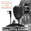2 Packs Speaker Microphone PTT Handheld with Headphones Jack Compatible with UV-5R UV-82 F8HP 888S 5R Plus UV-K6 UV-K5 GT-3TP GT-5TP H-777walkie talkies view 4