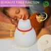 MAGOHMT 7-Color Changing Cat Night Light, Silicone Rechargeable Nursery Light with Timer & 3 Modes, Kids Bedroom Lamp Touch Sensor (Cute Animal Design) view 4