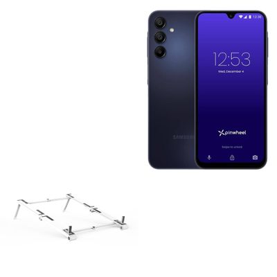 BoxWave Stand and Mount Compatible with Pinwheel Plus 4 - Pocket Aluminum Stand 3-in-1, Portable Multi Angle Viewing Riser - Metallic Silver