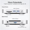ORICO MiniMate External SSD Compatibility with Mac mini M4, 40Gbps(3200MB/s) Data Processing, 1000MB/s Backup Storage, USB 3.0(10Gbps) * 3, TF & SD 4.0, Power Switch, M4Ultra (8, TB) view 4