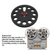 1/4 7 Inch Empty Tape Reel, Aluminum Alloy Universal Open Reel Sound Tape, Recording Takeup Reel for Reel to Reel Tape Recorder (Black) view 4