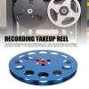 1/4 7 Inch Empty Tape Reel, Universal Open Reel Sound Tape Empty Reel, Aluminum Alloy Take Up Reel to Reel with 11 Holes for Tape Recorder (Blue) view 2