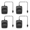 4 Packs BF-888S Charger USB Plug Adapter Replacemeny for BF-777S Walkie Talkie for Adult Two Way Radio Charger Dock with Indicator view 1
