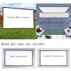 60-200 Inch Projection Screen Curtain White Projector Foldable Screen Projection Portable Fabric, Anti-Crease 16:9/4:3 HD Movies Screen for Home Theater Office with Hooks and Cords(16:9,84 inch screen view 3