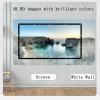 60-200 Inch Projection Screen Curtain White Projector Foldable Screen Projection Portable Fabric, Anti-Crease 16:9/4:3 HD Movies Screen for Home Theater Office with Hooks and Cords(16:9,84 inch screen view 4