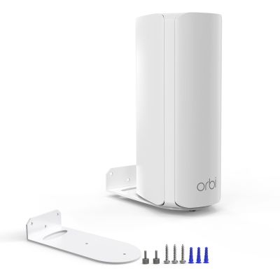 Wall Mount Holder for NETGEAR Orbi 770/870/990/370 Series Tri-Band WiFi 7 Mesh Network System (RBE773,RBE873,RBE973S),Simple and Sturdy Mental Wall Mount Holder Stand Bracket by HOLACA (1 Pack)
