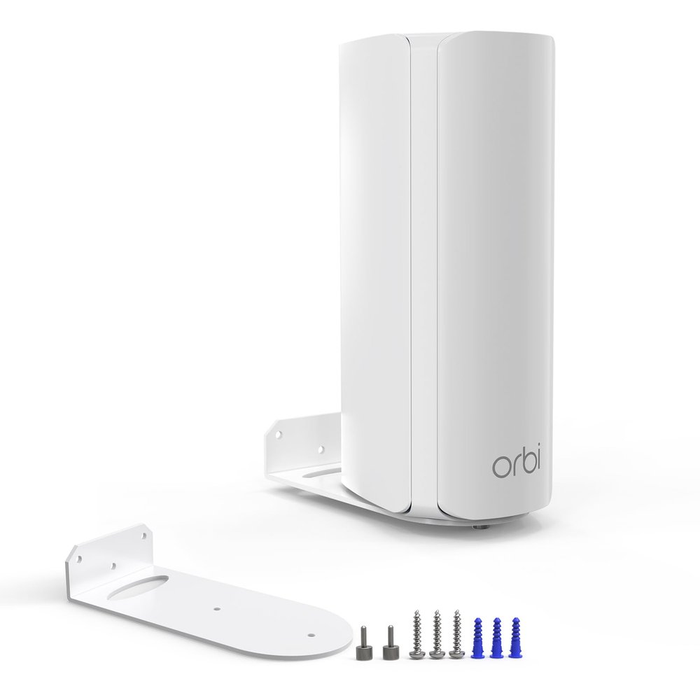 Wall Mount Holder for NETGEAR Orbi 770/870/990/370 Series Tri-Band WiFi 7 Mesh Network System (RBE773,RBE873,RBE973S),Simple and Sturdy Mental Wall Mount Holder Stand Bracket by HOLACA (1 Pack)