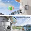 AKAVIG 8CH 4MP Wireless WiFi Solar Power Security Camera System with Monitor, Outdoor Low Power Surveillance NVR Kit with Color Night Vision, Two Way Audio, Motion Detection view 3