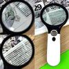 CZCZC Magnifiers, 3 Led Light Handheld Jewelry Magnifier Reading Magnifier 40X 5X Magnifying Glass Magnifier/Black (White) view 2