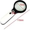 CZCZC Magnifiers, 3 Led Light Handheld Jewelry Magnifier Reading Magnifier 40X 5X Magnifying Glass Magnifier/Black (White) view 3