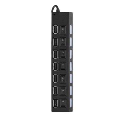 7 Port USB 3.0 Hub, High-Speed USB Splitter for Laptop PC External Hard Drives USB Flash Drives Plug and Play Compatible