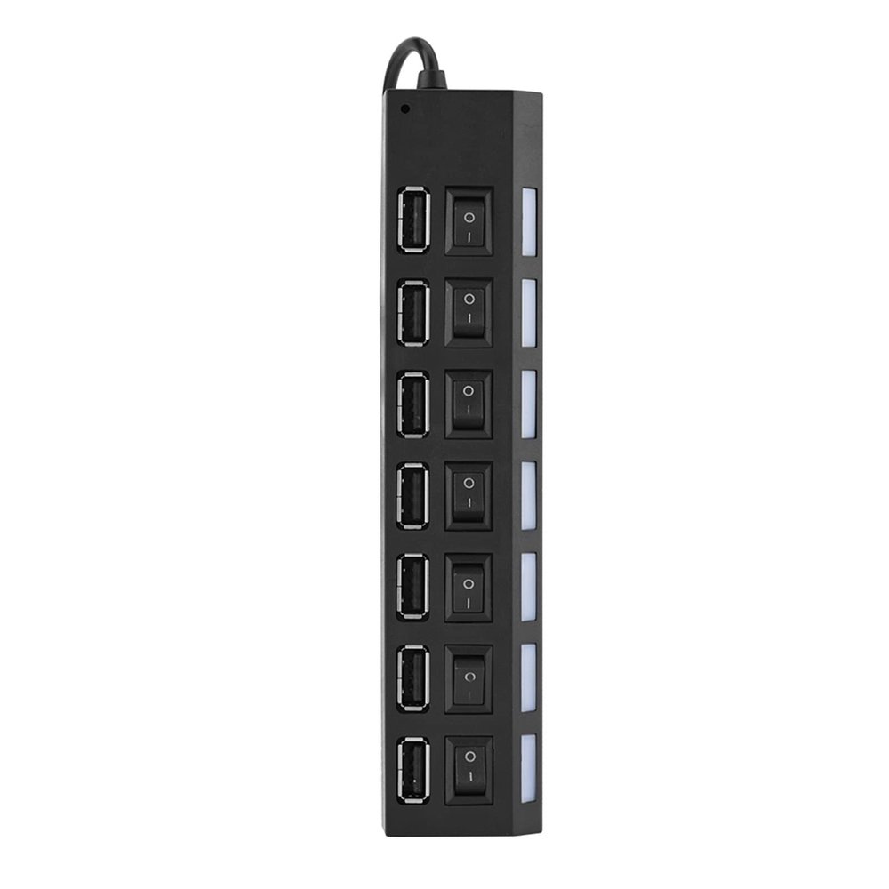7 Port USB 3.0 Hub, High-Speed USB Splitter for Laptop PC External Hard Drives USB Flash Drives Plug and Play Compatible