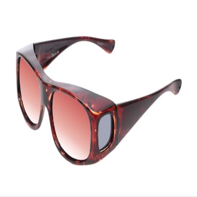 Medspex Fl012 Color Therapy Mood Glasses Tortoise Havana/Red Photophobia Blue Light Sensitivity Chromotherapy Chakra Healing