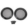 2PCS Speaker Grill Covers, Speaker Grill Mesh Decorative Circle Woofer Guard Protector Cover Parts, Car Speaker Subwoofer Guard Protector with Metal Mesh view 1