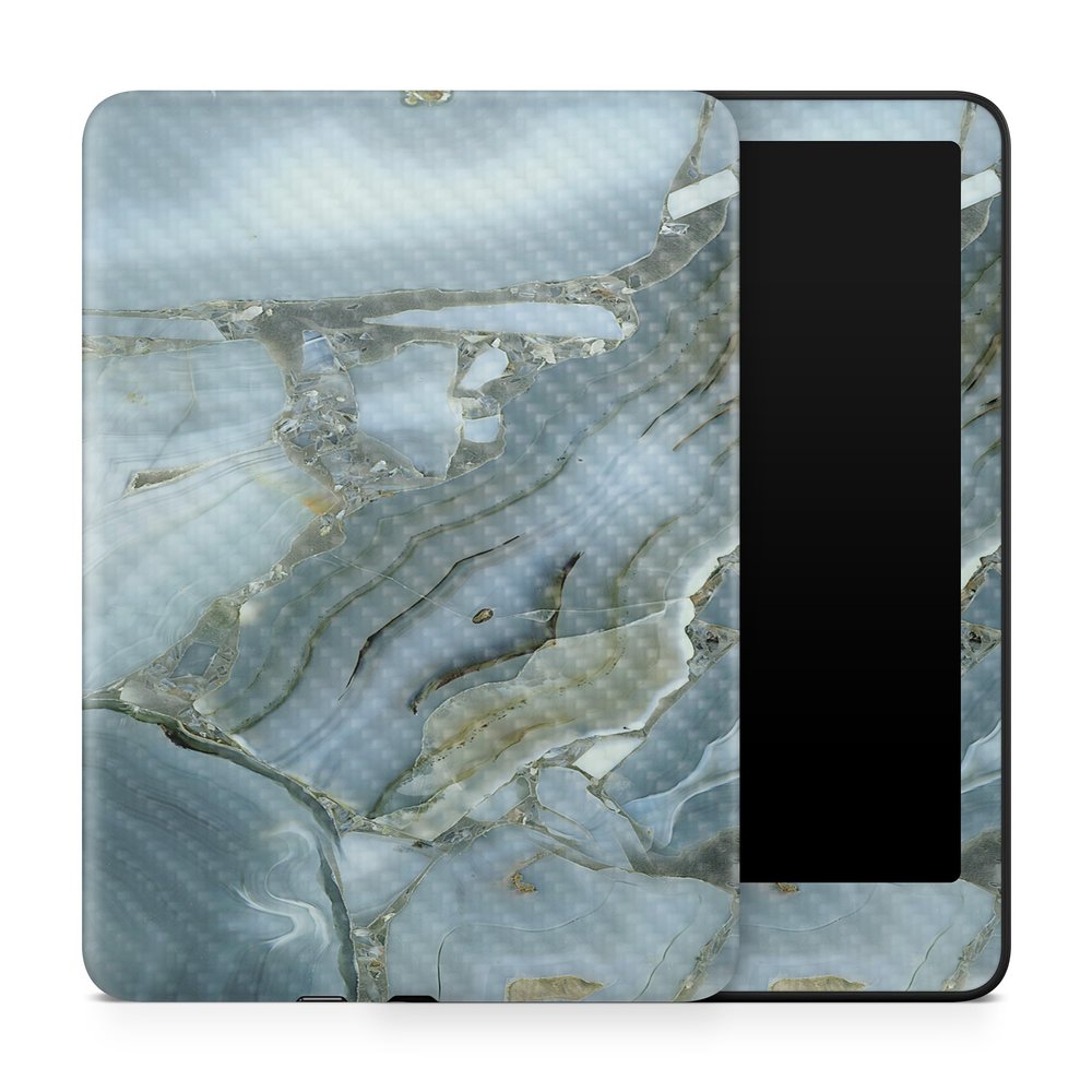 Carbon Fiber Tablet Skin Compatible with Amazon Kindle Paperwhite 12th (2024) - Crystal Rock - Premium 3M Vinyl Protective Wrap Decal Cover - Easy to Apply | Crafted in The USA by MightySkins