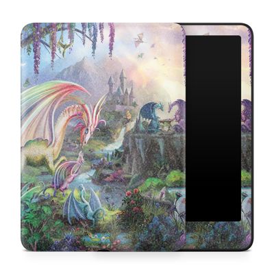Glossy Glitter Tablet Skin Compatible with Amazon Kindle Paperwhite 12th (2024) - Dragon Paradise - Premium 3M Vinyl Protective Wrap Decal Cover - Easy to Apply | Crafted in The USA by MightySkins