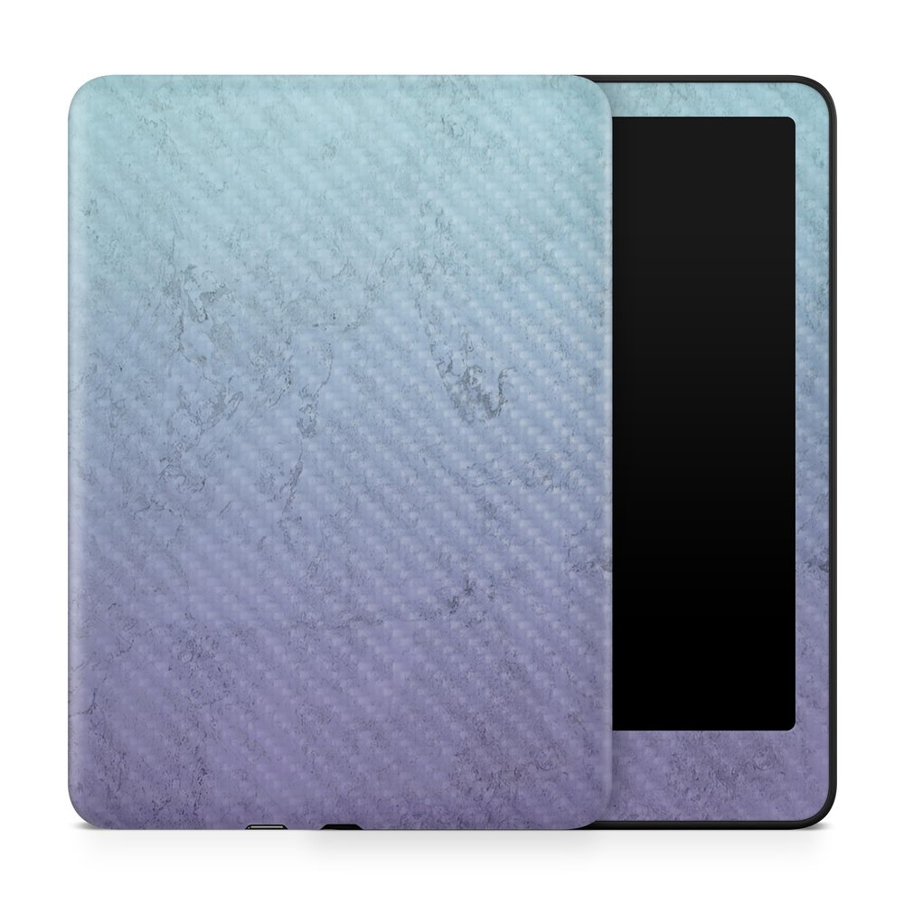 Carbon Fiber Tablet Skin Compatible with Amazon Kindle Paperwhite 12th (2024) - Gradient Marble - Premium 3M Vinyl Protective Wrap Decal Cover - Easy to Apply | Crafted in The USA by MightySkins