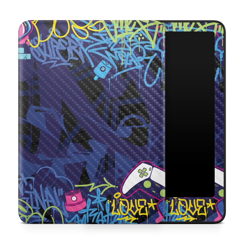 Carbon Fiber Tablet Skin Compatible with Amazon Kindle Paperwhite 12th (2024) - Gamer Tag - Premium 3M Vinyl Protective Wrap Decal Cover - Easy to Apply | Crafted in The USA by MightySkins