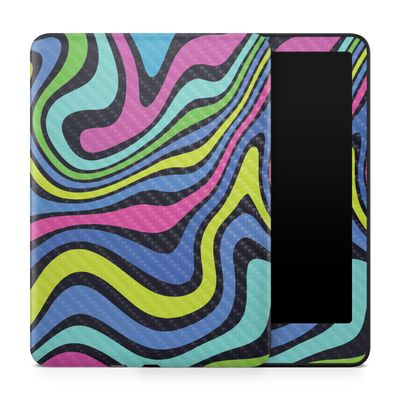 Carbon Fiber Tablet Skin Compatible with Amazon Kindle Paperwhite 12th (2024) - Fluorescent - Premium 3M Vinyl Protective Wrap Decal Cover - Easy to Apply | Crafted in The USA by MightySkins