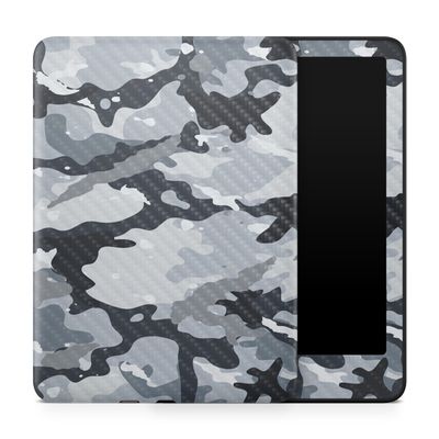 Carbon Fiber Tablet Skin Compatible with Amazon Kindle Paperwhite 12th (2024) - Gray Camouflage - Premium 3M Vinyl Protective Wrap Decal Cover - Easy to Apply | Crafted in The USA by MightySkins