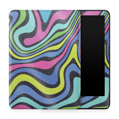Glossy Glitter Tablet Skin Compatible with Amazon Kindle Paperwhite 12th (2024) - Fluorescent - Premium 3M Vinyl Protective Wrap Decal Cover - Easy to Apply | Crafted in The USA by MightySkins