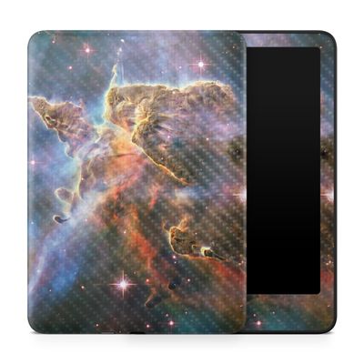 Carbon Fiber Tablet Skin Compatible with Amazon Kindle Paperwhite 12th (2024) - Golden Nebula - Premium 3M Vinyl Protective Wrap Decal Cover - Easy to Apply | Crafted in The USA by MightySkins