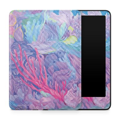 Carbon Fiber Tablet Skin Compatible with Amazon Kindle Paperwhite 12th (2024) - Dreamy Reef - Premium 3M Vinyl Protective Wrap Decal Cover - Easy to Apply | Crafted in The USA by MightySkins