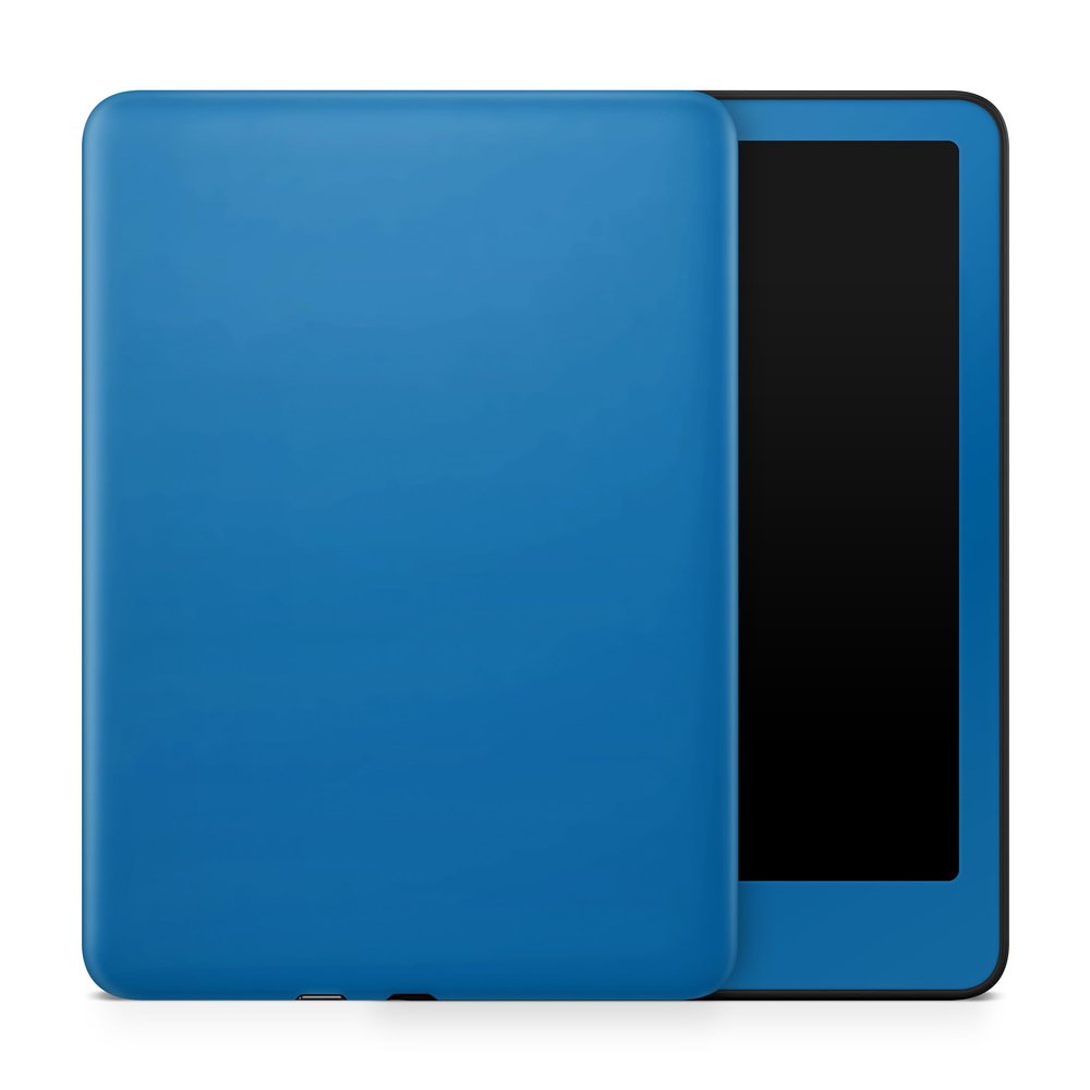 Tablet Skin Compatible with Amazon Kindle Paperwhite 12th (2024) - Solid Blue - Premium 3M Vinyl Protective Wrap Decal Cover - Easy to Apply | Crafted in The USA by MightySkins