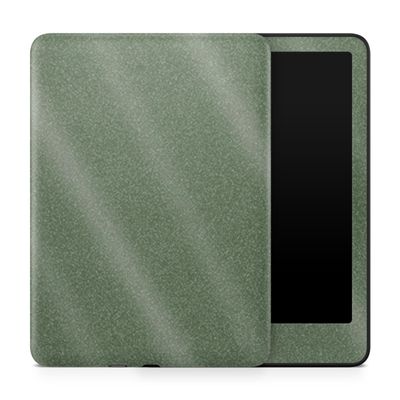 Glossy Glitter Tablet Skin Compatible with Amazon Kindle Paperwhite 12th (2024) - Solid Olive - Premium 3M Vinyl Protective Wrap Decal Cover - Easy to Apply | Crafted in The USA by MightySkins