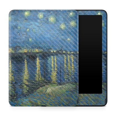Carbon Fiber Tablet Skin Compatible with Amazon Kindle Paperwhite 12th (2024) - Over The Rhone - Premium 3M Vinyl Protective Wrap Decal Cover - Easy to Apply | Crafted in The USA by MightySkins