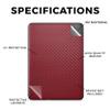 Carbon Fiber Tablet Skin Compatible with Amazon Kindle Paperwhite 12th (2024) - Solid Burgundy - Premium 3M Vinyl Protective Wrap Decal Cover - Easy to Apply | Crafted in The USA by MightySkins view 2