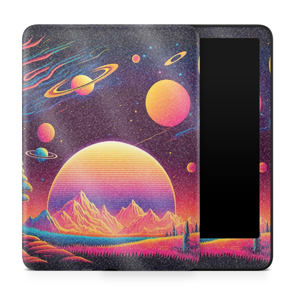 Glossy Glitter Tablet Skin Compatible with Amazon Kindle Paperwhite 12th (2024) - Surreal Starscape - Premium 3M Vinyl Protective Wrap Decal Cover - Easy to Apply | Crafted in The USA by MightySkins
