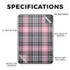Carbon Fiber Tablet Skin Compatible with Amazon Kindle Paperwhite 12th (2024) - Pink Plaid - Premium 3M Vinyl Protective Wrap Decal Cover - Easy to Apply | Crafted in The USA by MightySkins view 2