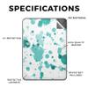 Carbon Fiber Tablet Skin Compatible with Amazon Kindle Paperwhite 12th (2024) - Teal Splatter - Premium 3M Vinyl Protective Wrap Decal Cover - Easy to Apply | Crafted in The USA by MightySkins view 2