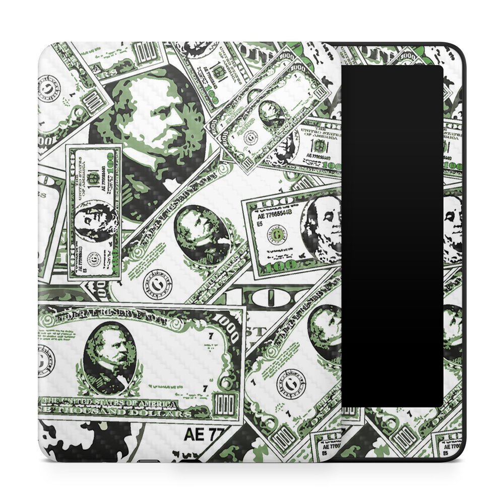 Carbon Fiber Tablet Skin Compatible with Amazon Kindle Paperwhite 12th (2024) - Phat Cash - Premium 3M Vinyl Protective Wrap Decal Cover - Easy to Apply | Crafted in The USA by MightySkins