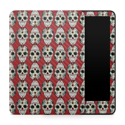 Carbon Fiber Tablet Skin Compatible with Amazon Kindle Paperwhite 12th (2024) - Sugar Skull - Premium 3M Vinyl Protective Wrap Decal Cover - Easy to Apply | Crafted in The USA by MightySkins